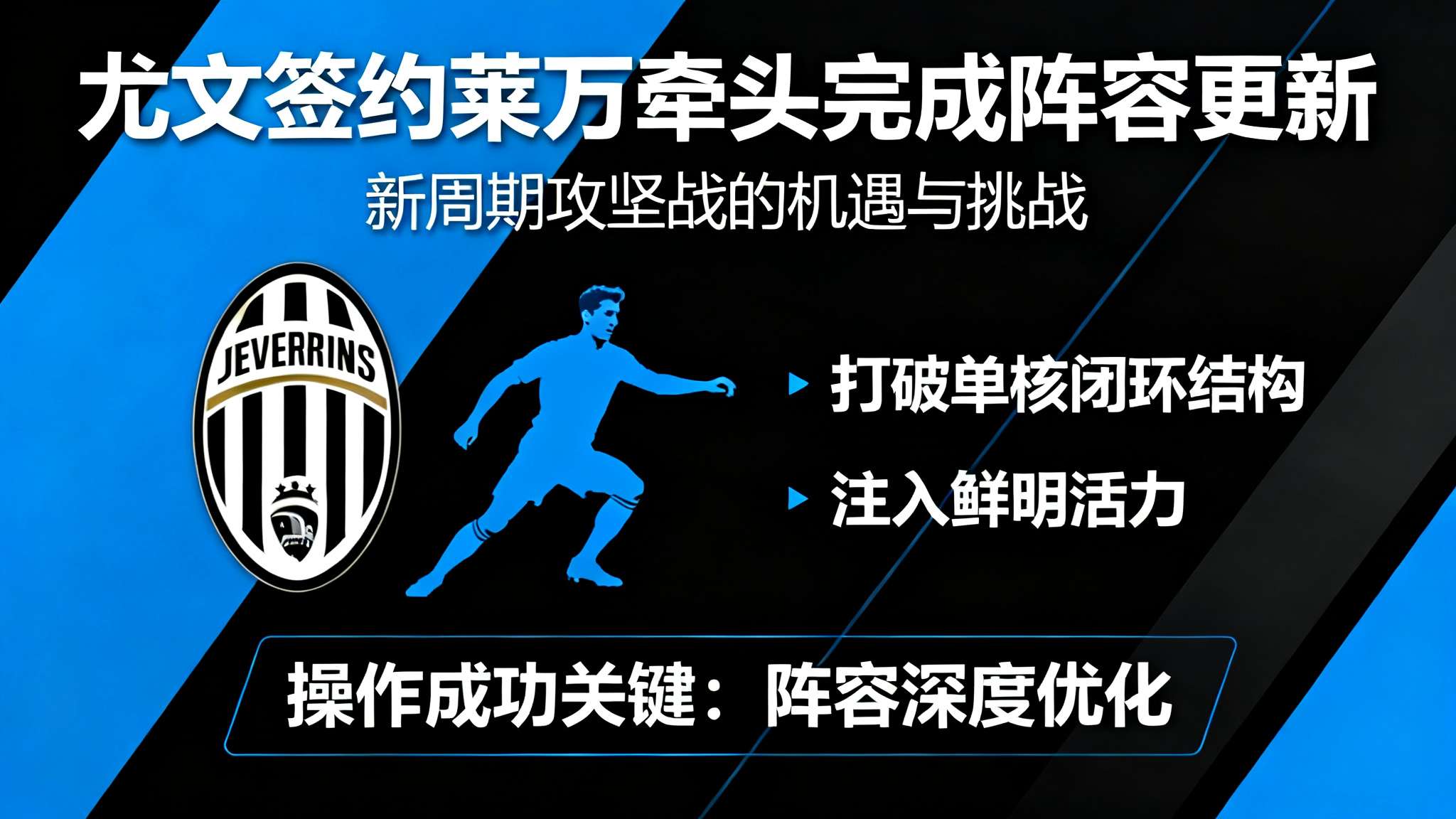 综上所述,*以“尤文签约莱网”牵头完成阵容更新，是眼下巨大机遇也是挑战，被视作打